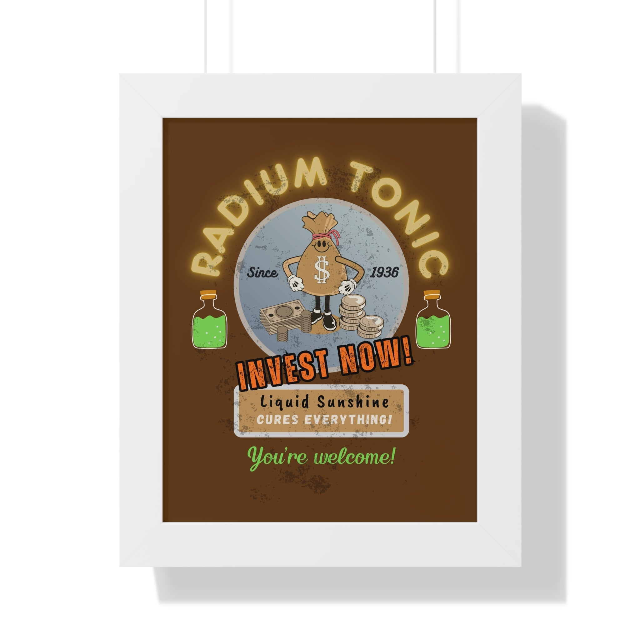 Vintage Radium Tonic framed Poster - Guilty Kick Apparel