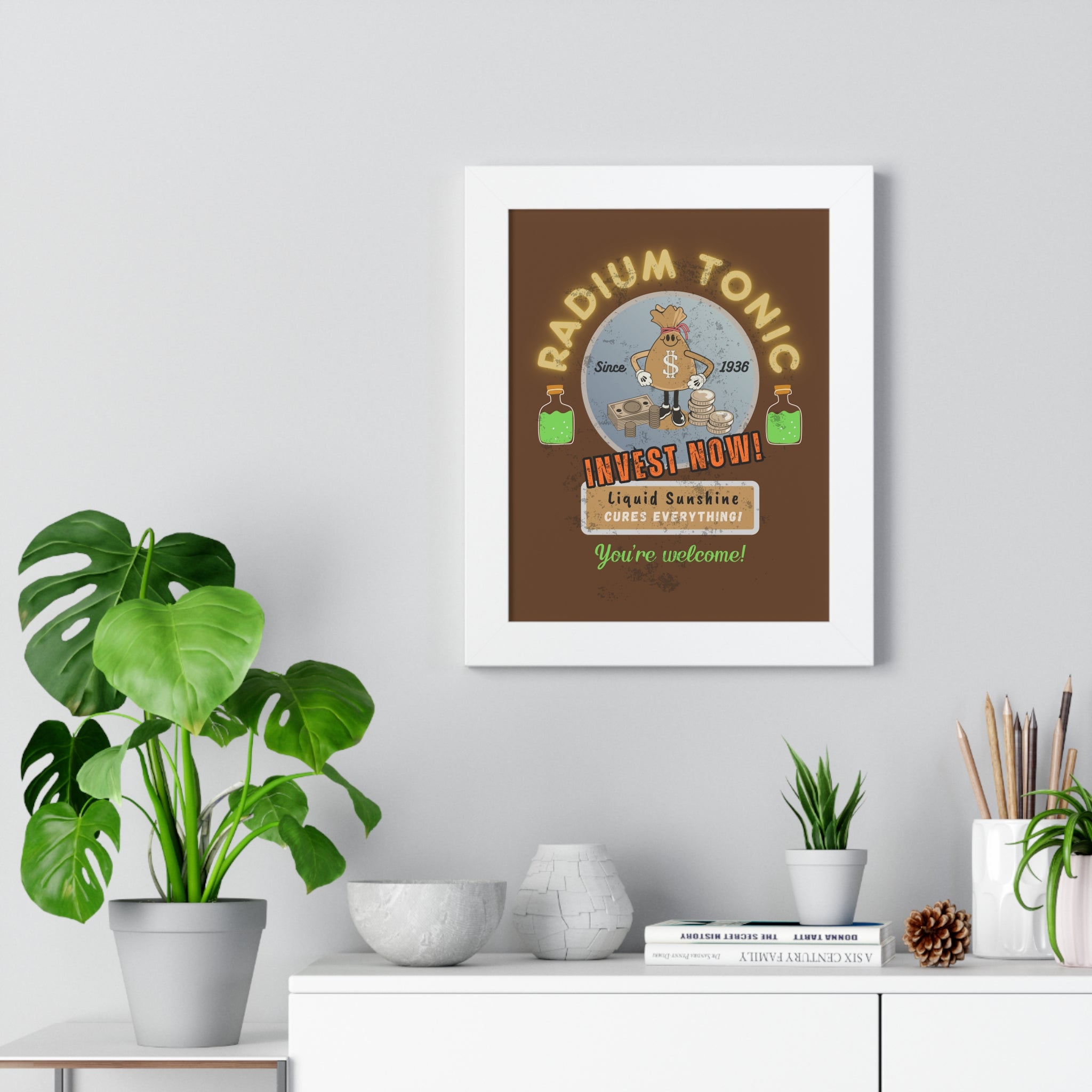 Vintage Radium Tonic framed Poster - Guilty Kick Apparel
