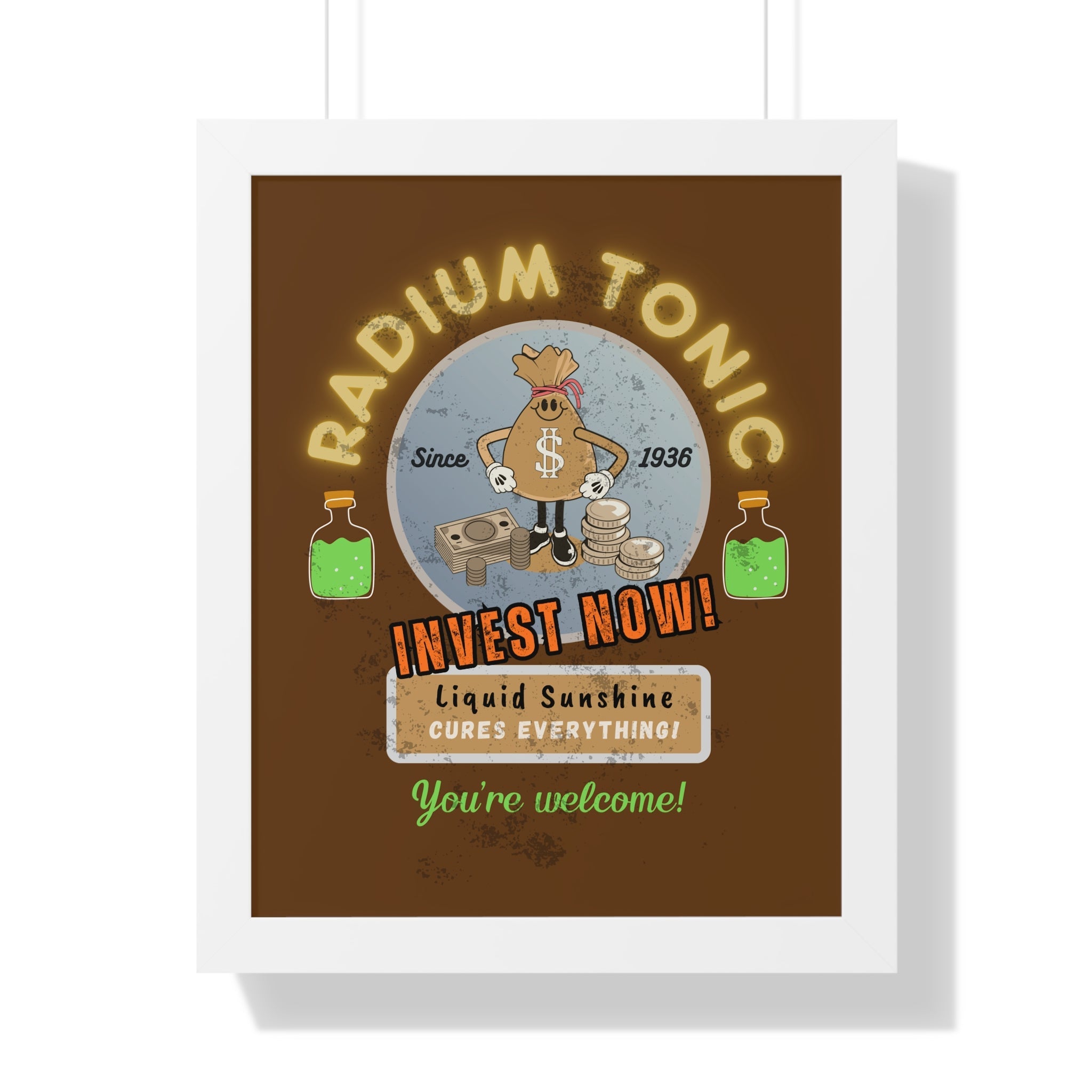 Vintage Radium Tonic framed Poster - Guilty Kick Apparel