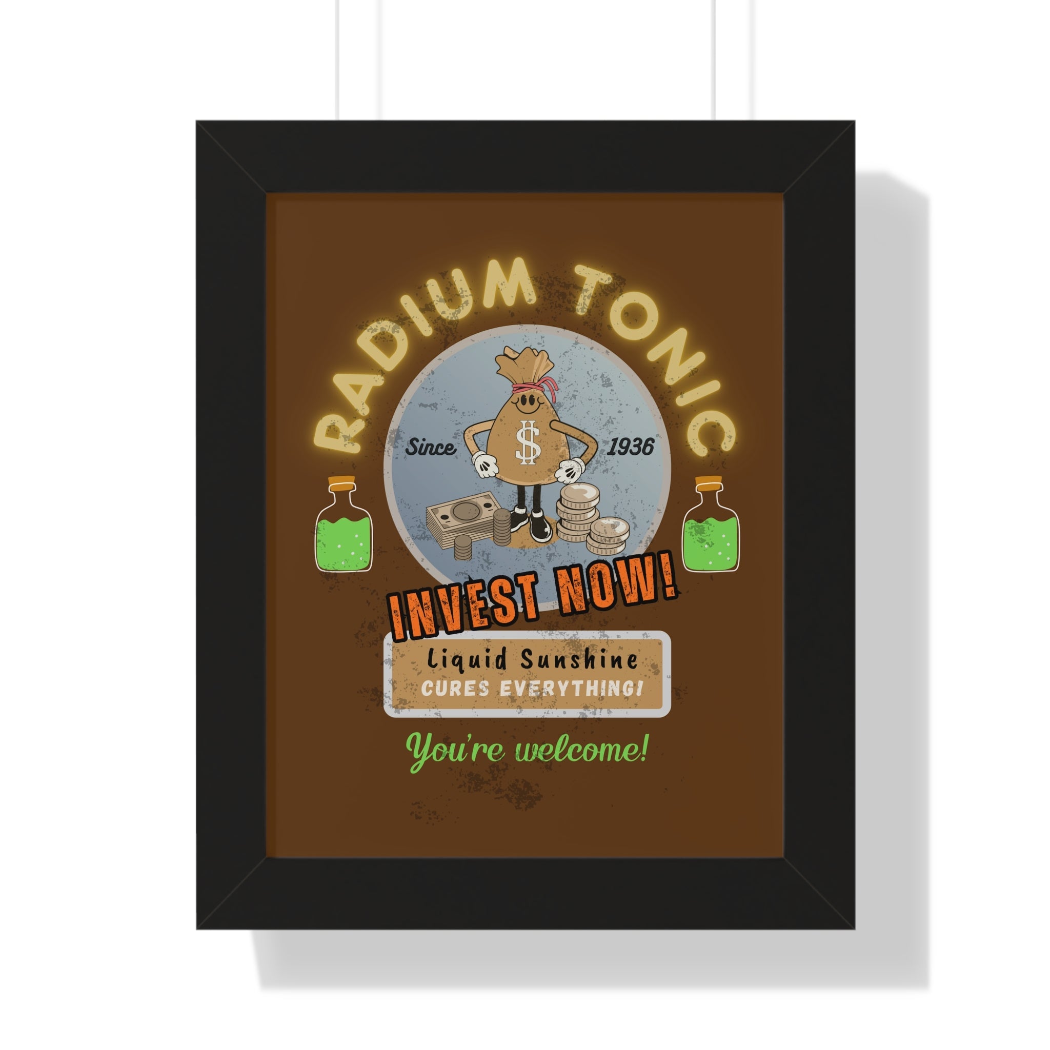 Vintage Radium Tonic framed Poster - Guilty Kick Apparel