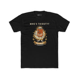 Vintage "Who's Thirsty?" Retro Beer Can Graphic T-Shirt - Guilty Kick Apparel