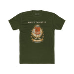 Vintage "Who's Thirsty?" Retro Beer Can Graphic T-Shirt - Guilty Kick Apparel