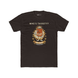 Vintage "Who's Thirsty?" Retro Beer Can Graphic T-Shirt - Guilty Kick Apparel