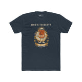 Vintage "Who's Thirsty?" Retro Beer Can Graphic T-Shirt - Guilty Kick Apparel