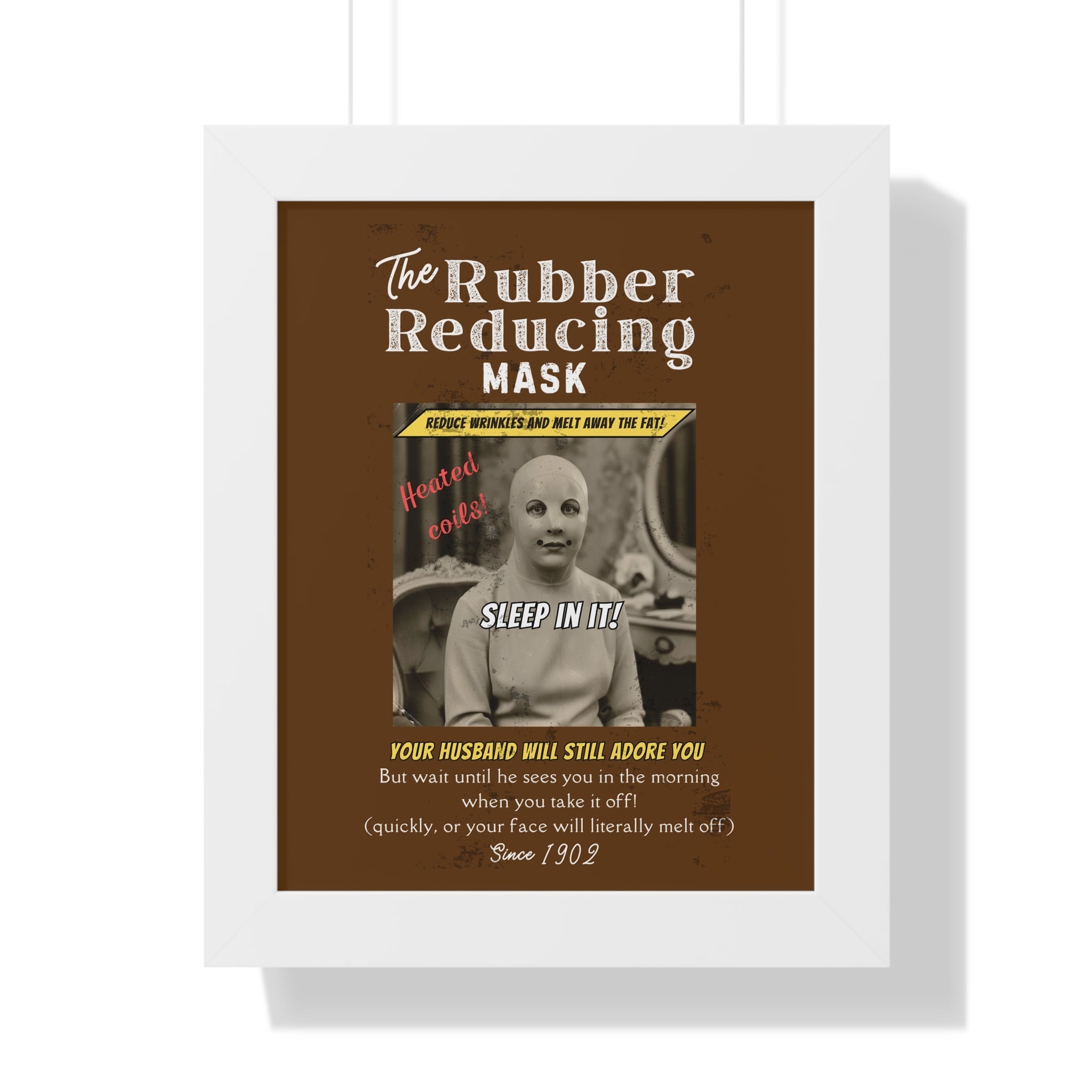 Vintage Woman in 1902 Mask Framed Vertical Poster - Guilty Kick Apparel