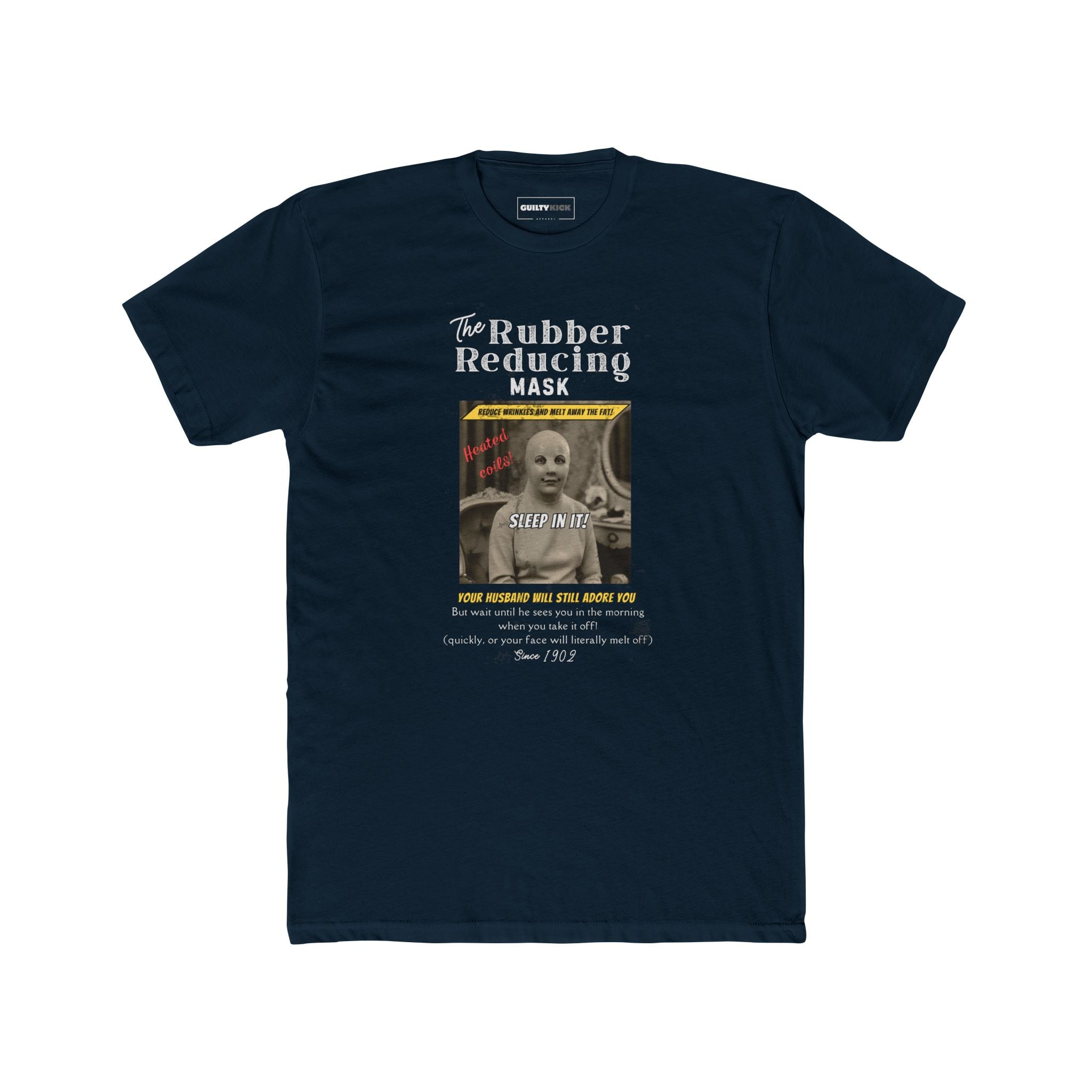 Vintage Woman in 1902 Mask Retro Graphic Tee, Hannibal Lector Parody Shirt - Guilty Kick Apparel