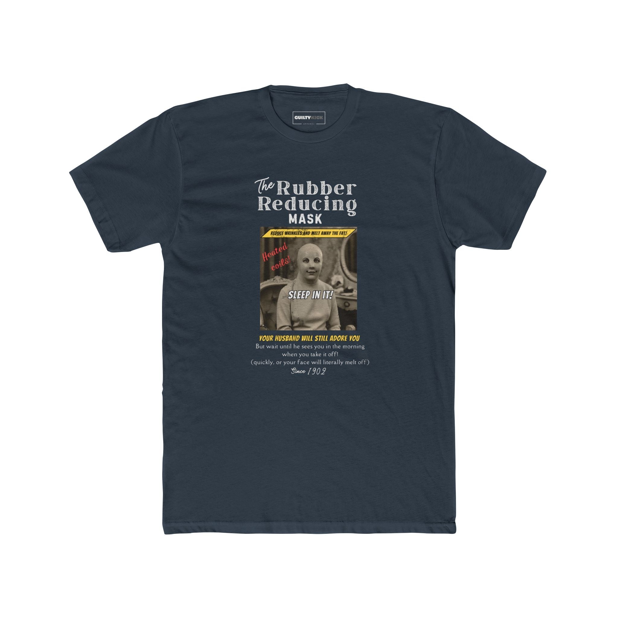 Vintage Woman in 1902 Mask Retro Graphic Tee, Hannibal Lector Parody Shirt - Guilty Kick Apparel