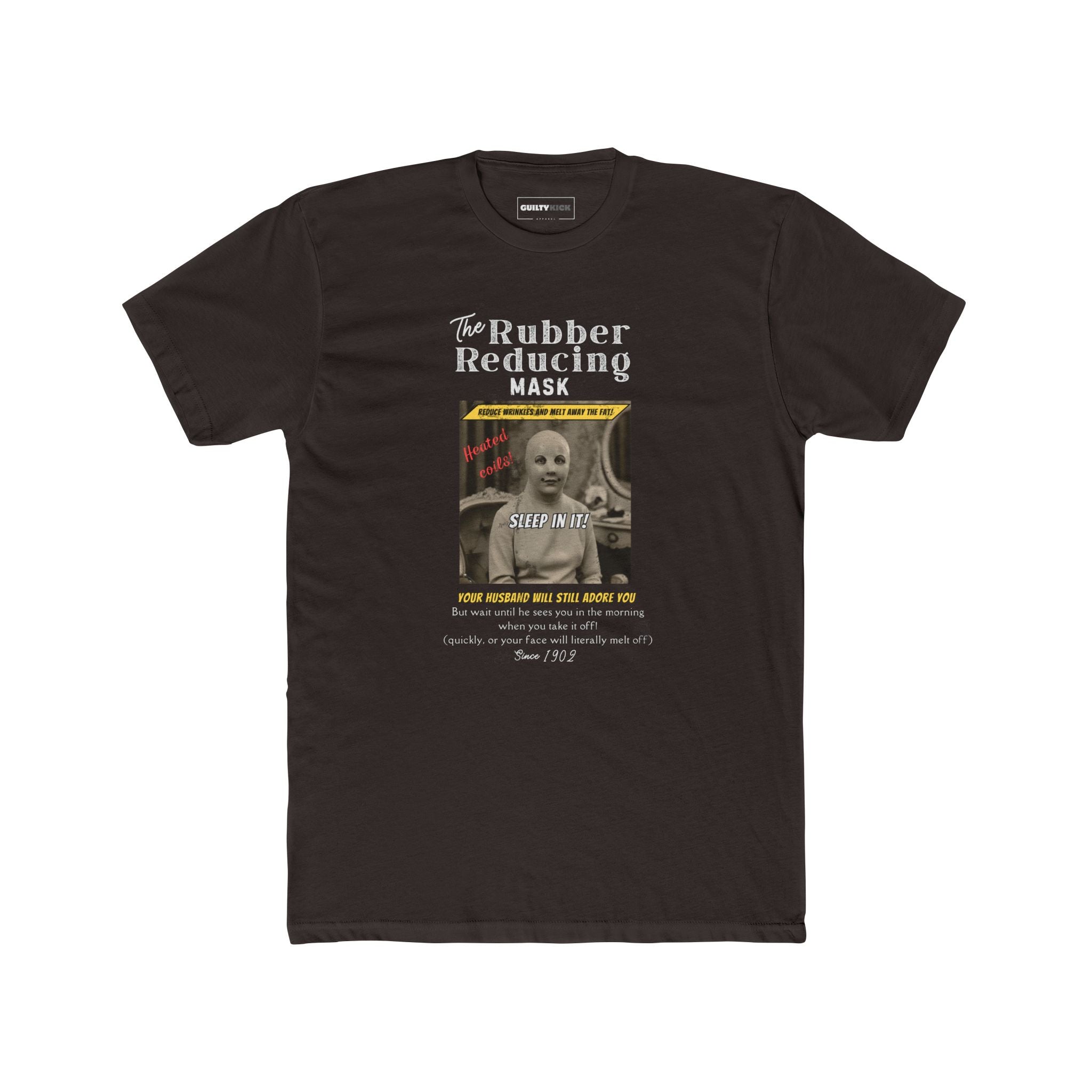 Vintage Woman in 1902 Mask Retro Graphic Tee, Hannibal Lector Parody Shirt - Guilty Kick Apparel