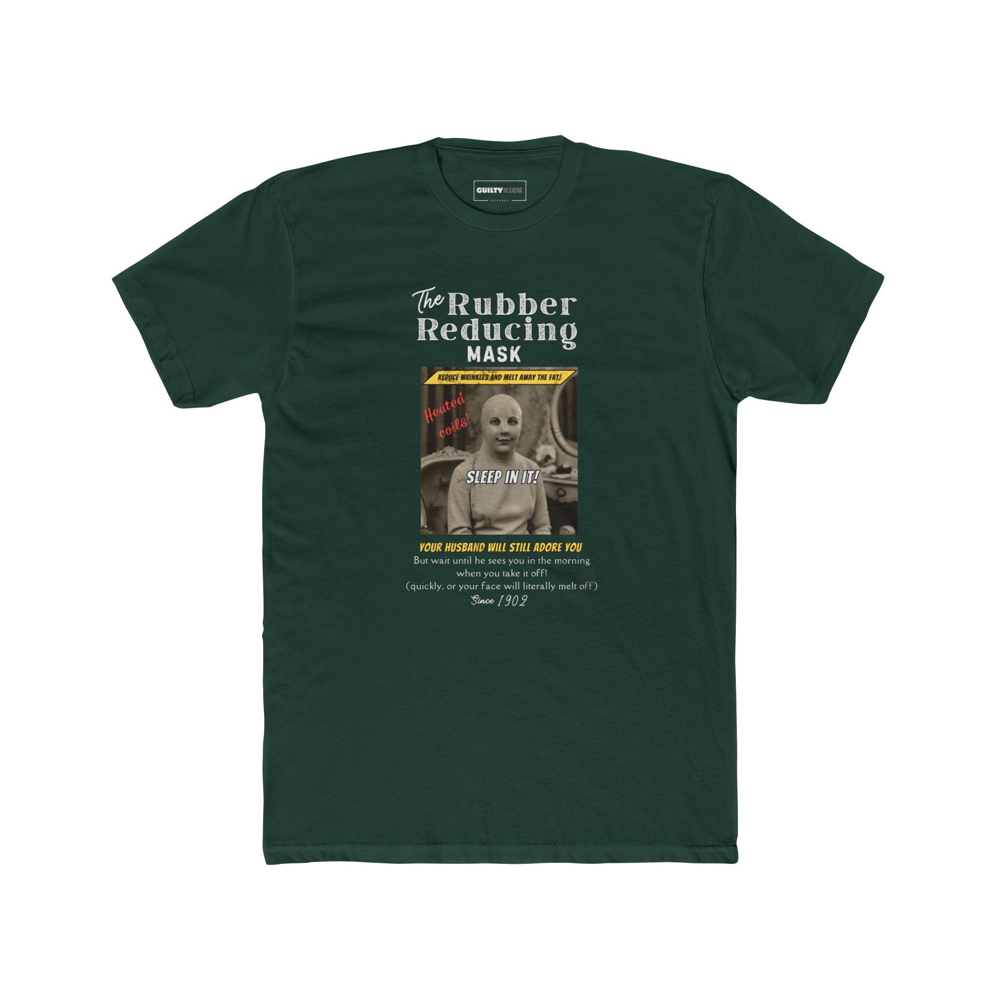 Vintage Woman in 1902 Mask Retro Graphic Tee, Hannibal Lector Parody Shirt - Guilty Kick Apparel