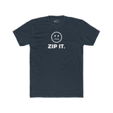 ZIP IT. Zipper Mouth Smiley Face T-Shirt Funny Sarcastic Graphic Tee | Guilty Kick Branded - Guilty Kick Apparel