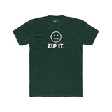 ZIP IT. Zipper Mouth Smiley Face T-Shirt Funny Sarcastic Graphic Tee | Guilty Kick Branded - Guilty Kick Apparel