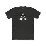 ZIP IT. Zipper Mouth Smiley Face T-Shirt Funny Sarcastic Graphic Tee | Guilty Kick Branded - Guilty Kick Apparel