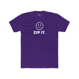 ZIP IT. Zipper Mouth Smiley Face T-Shirt Funny Sarcastic Graphic Tee | Guilty Kick Branded - Guilty Kick Apparel
