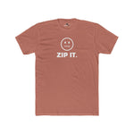 ZIP IT. Zipper Mouth Smiley Face T-Shirt Funny Sarcastic Graphic Tee | Guilty Kick Branded - Guilty Kick Apparel