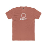 ZIP IT. Zipper Mouth Smiley Face T-Shirt Funny Sarcastic Graphic Tee | Guilty Kick Branded - Guilty Kick Apparel