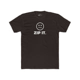 ZIP IT. Zipper Mouth Smiley Face T-Shirt Funny Sarcastic Graphic Tee | Guilty Kick Branded - Guilty Kick Apparel