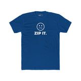 ZIP IT. Zipper Mouth Smiley Face T-Shirt Funny Sarcastic Graphic Tee | Guilty Kick Branded - Guilty Kick Apparel