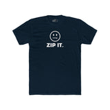 ZIP IT. Zipper Mouth Smiley Face T-Shirt Funny Sarcastic Graphic Tee | Guilty Kick Branded - Guilty Kick Apparel